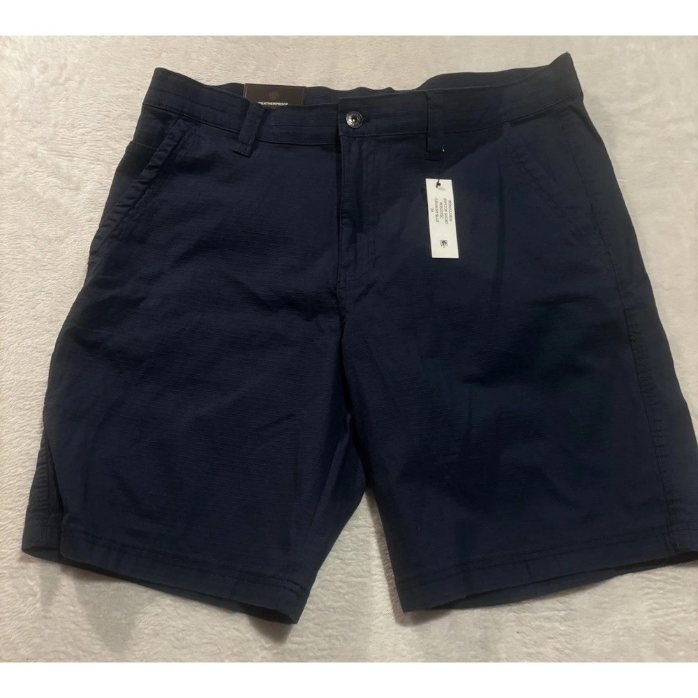 NEW Weatherproof Shorts Men's 34 Blue Trail Utility Outdoor Ripstop Stretch